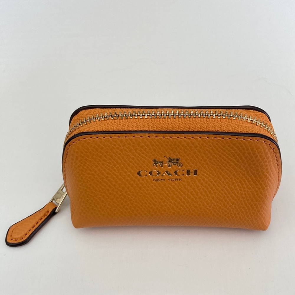 COACH Mustard Yellow Leather Coin Purse